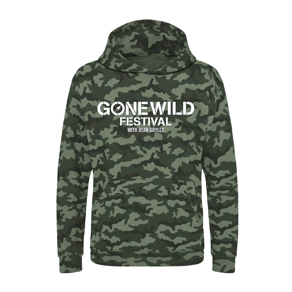 GONE WILD FESTIVAL KIDS CAMO HOODIE