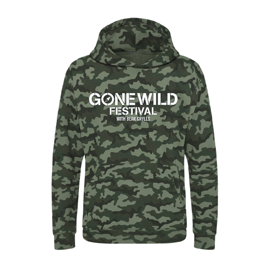 GONE WILD FESTIVAL KIDS CAMO HOODIE